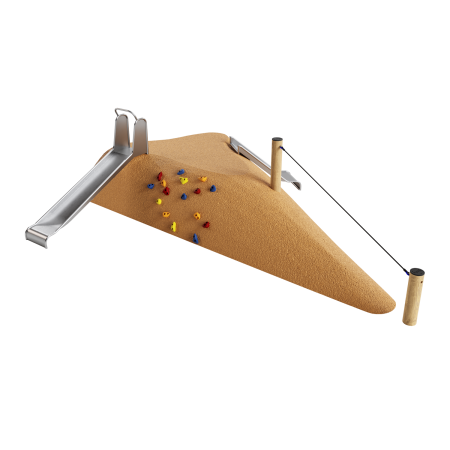 Холм с двумя горками, зацепами и веревкой альпиниста ELMAF 314952