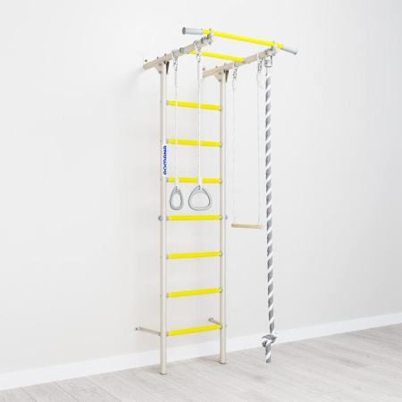 Домашний спортивный комплекс «Шведская стенка ROMANA S1» (белый прованс/желтый)