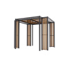 Навес "Бастион" (темное дерево T8017+черный металл) (анкерное)