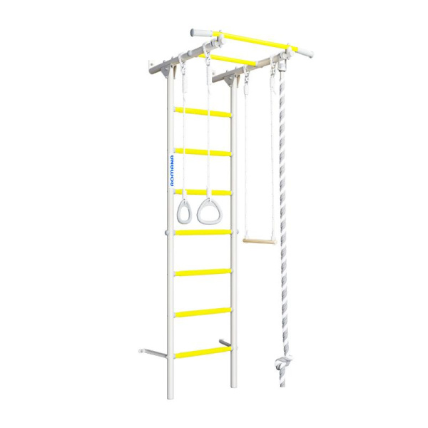 Домашний спортивный комплекс «Шведская стенка ROMANA S1» (белый прованс/желтый)
