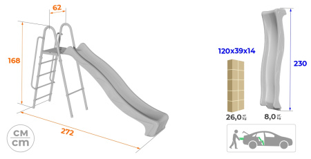 Горка детская для дачи ROMANA