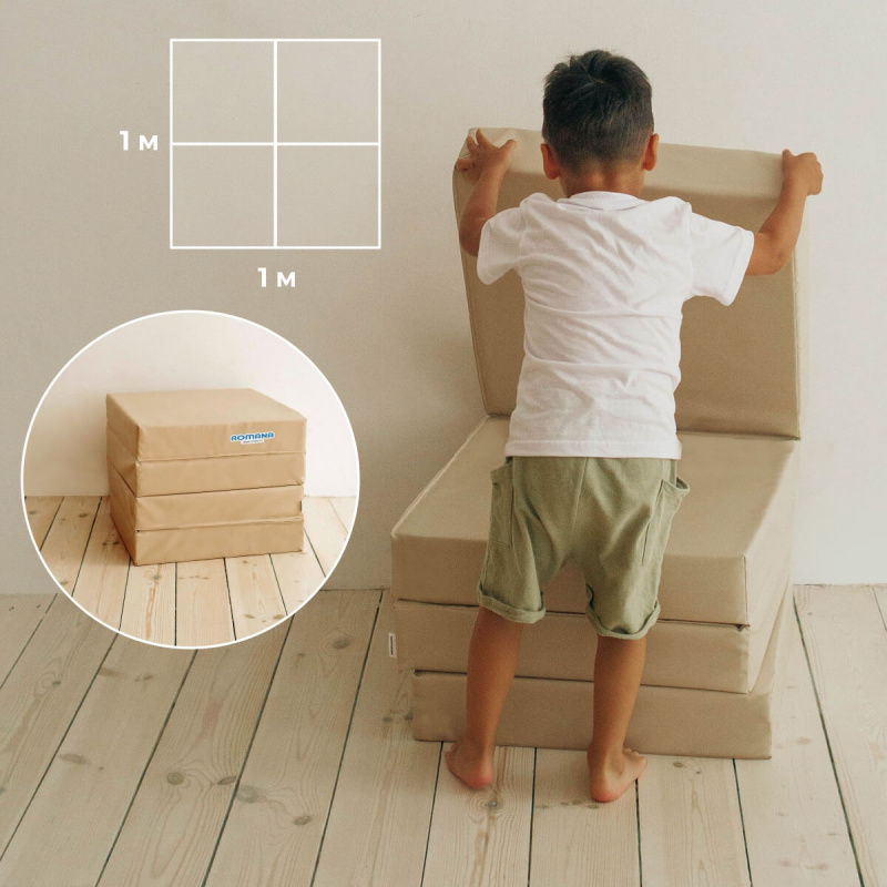 Мат (мягкий щит) Romana 1000*1000*100, в 4 сложения в Владикавказе ВИНКО