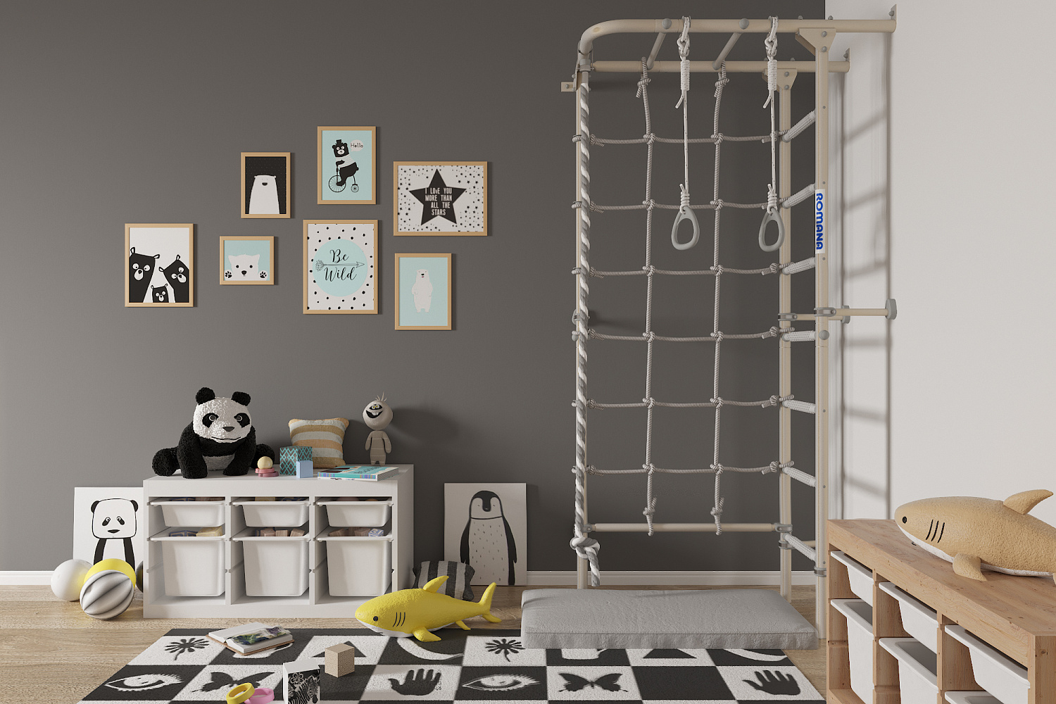 Выбор домашнего спорткомплекса - пристенная шведская стенка в Владикавказе фото от компании ВИНКО. Интернет-магазин➥i-fun.ru