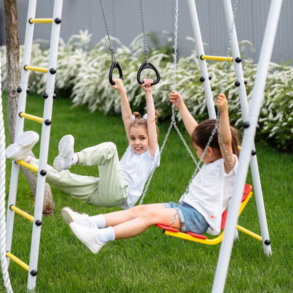 Детский спортивный комплекс для дачи ROMANA Лесная поляна - 3 NEW - Распродажа!