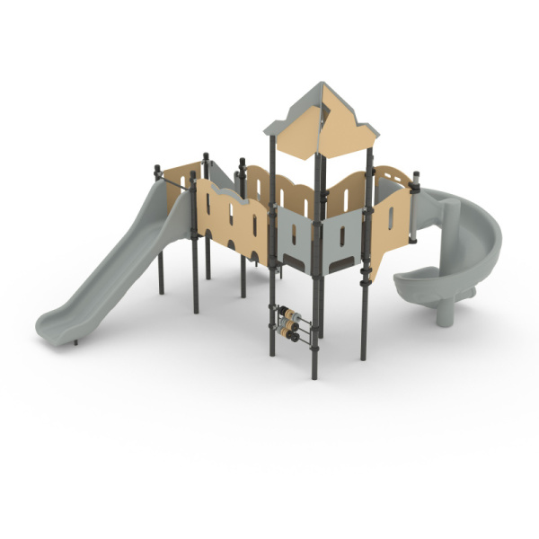 Игровой комплекс Романа 101.18.09 (бежевый/серый) (бетонирование)