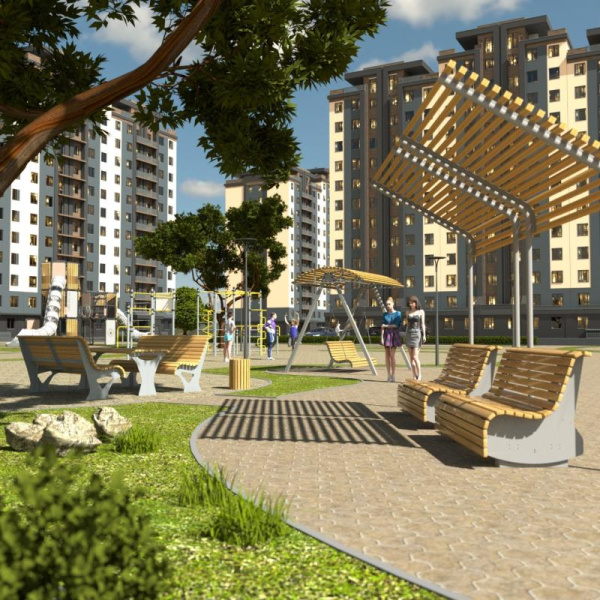 Парковые качели "Лагуна" (Бетон)