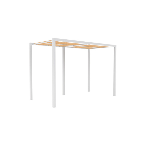 Навес "Гранит" Тип 2 (темное дерево T8017+серый металл) (бетонирование)