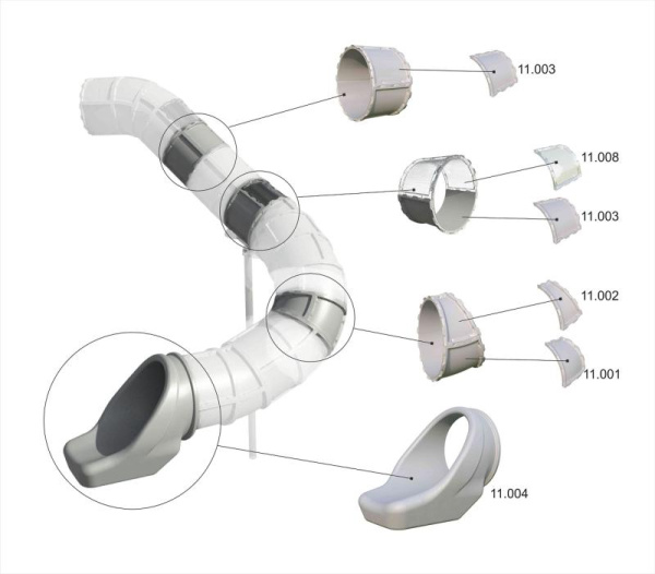 Пример туннельной (секционной) горки