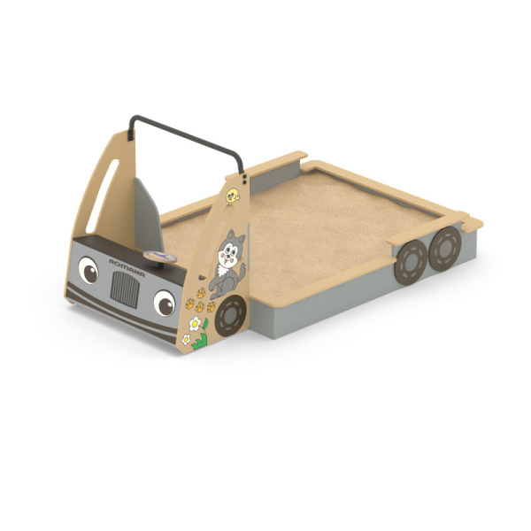 Песочница "Грузовик" Романа 111.24.00 (бежевый/серый) (бетонирование)