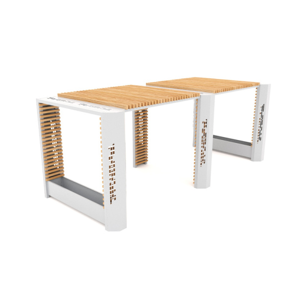 Навес "Акварель" Тип 1 (темное дерево T8017+серый металл) (бетонирование)