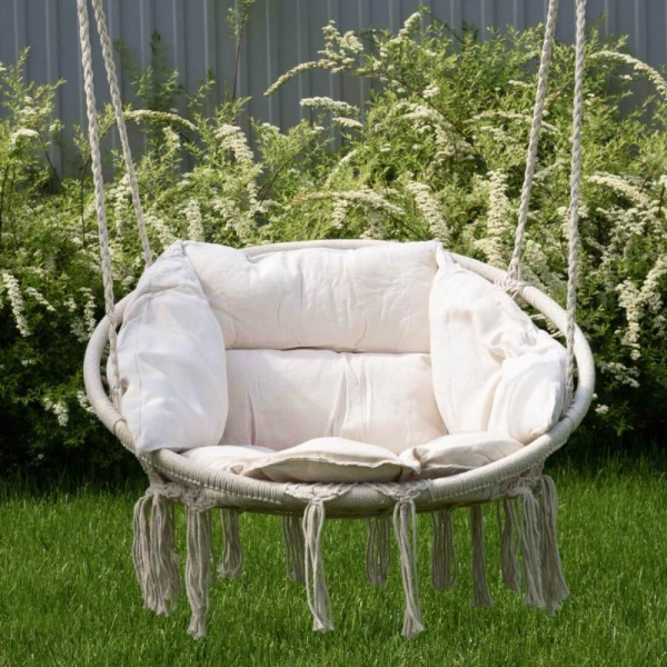 Качели плетеные с подушкой ROMANA